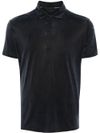 Short-Sleeved Simulated Suede Polo Shirt