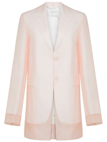 Single-breasted Acacia blazer in cotton and linen