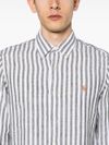 Linen shirt with striped pattern