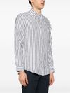 Linen shirt with striped pattern