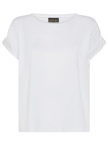 T-shirt Victoria in cotone con logo ricamato sul retro