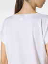 T-shirt Victoria in cotone con logo ricamato sul retro