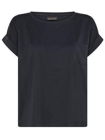 T-shirt Victoria in cotone con logo ricamato sul retro
