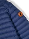 Short quilted nylon down jacket with side pockets