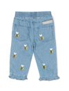 Cotton pants with bee print