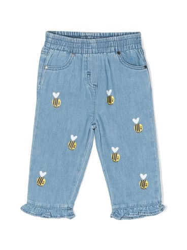 Cotton pants with bee print