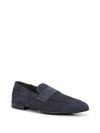 Suede leather slip-on loafers