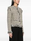 Cotton and viscose shirt-jacket with fringes