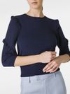 twinset - Viscose sweater with ruffled crew neck - 3