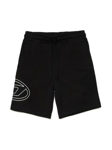 Cotton Bermuda shorts with logo print