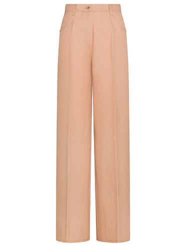 Five-pocket trousers in viscose and cotton twill
