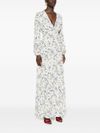Long viscose dress with floral print