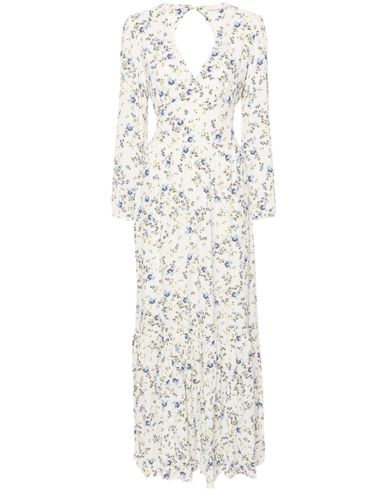 Long viscose dress with floral print