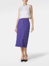 Cardiff midi skirt in cotton with applied pockets