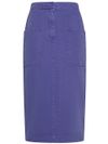 Cardiff midi skirt in cotton with applied pockets