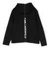 Cotton hoodie with printed logo