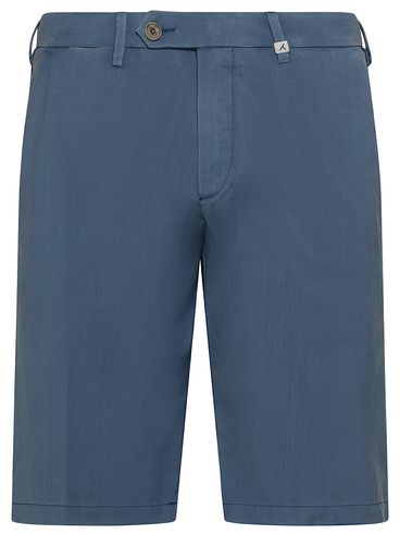 Slim-fit virgin wool Bermuda shorts