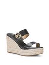 Lucinda Wedge sandals with double leather strap