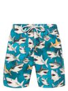 Swimsuit with shark print and pocket