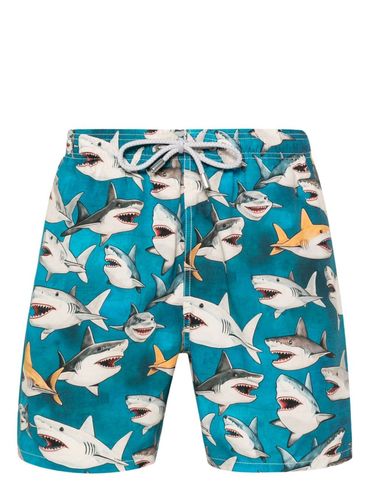 Costume con stampa squali e tasca