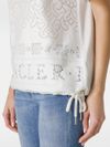 T-shirt in pizzo di cotone con coulisse