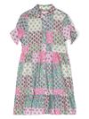 Long cotton dress with flower print
