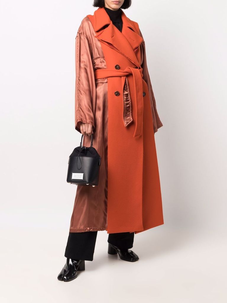 5AC Drawstring 【Maison Margiela】Bucket Bag Small 5AC bucket bag in hammered leather with logo