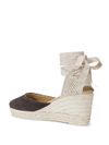 Hamptons suede wedge with lace-up