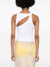 mm6 maison margiela - Ribbed cotton cut-out tank top - 1