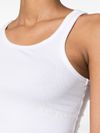 Ribbed cotton cut-out tank top