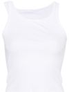 mm6 maison margiela - Ribbed cotton cut-out tank top