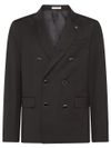 Double-breasted viscose blend blazer