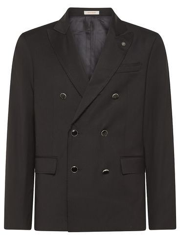 Double-breasted viscose blend blazer