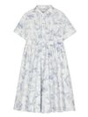 Cotton midi dress with floral print