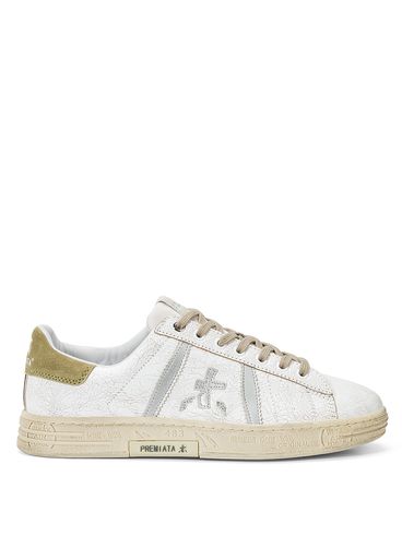 Sneakers Russell 6746 in pelle con crepe