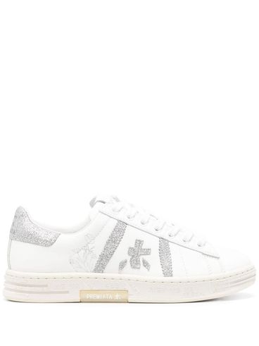 Sneakers Russell 6824 in pelle con crepe