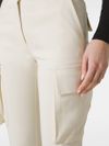 High-waisted cut-out cotton pants