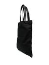 jil sander - Borsa tote in cotone e lino con stampa logo - 8