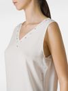 Viscose T-shirt with Studs and V-neck