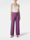 Wide Leg Cotton and Linen Trousers