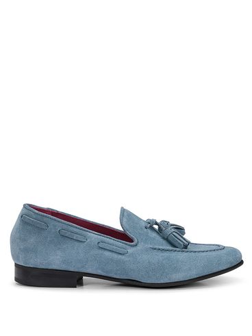Suede Leather Sacchetto Loafers with Tassels