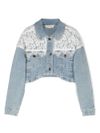 Denim Jacket with Lace Detail