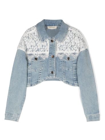 Denim Jacket with Lace Detail