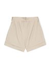 Cotton Shorts with Pockets and Belt