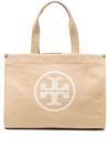 tory burch - Borsa grande tote Ella in cotone con stampa logo