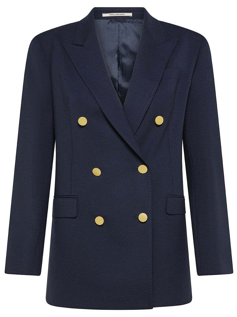 Blazer Jasmine in misto lana versine doppiopetto con tasche