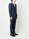 Single-breasted Virgin Wool Suit with Contrast Lapels