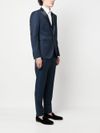 tagliatore - Single-breasted Virgin Wool Suit with Contrast Lapels - 4