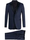 tagliatore - Single-breasted Virgin Wool Suit with Contrast Lapels