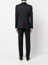 Virgin Wool Suit with Satin Lapels